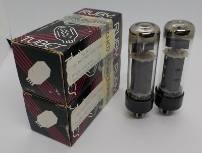 EL34-G Ruby Tubes Matched Pair (2) Power Pentode Tubes aka EL34-G Ruby Tubes Matched Pair (2) Power Pentode Tubes aka
