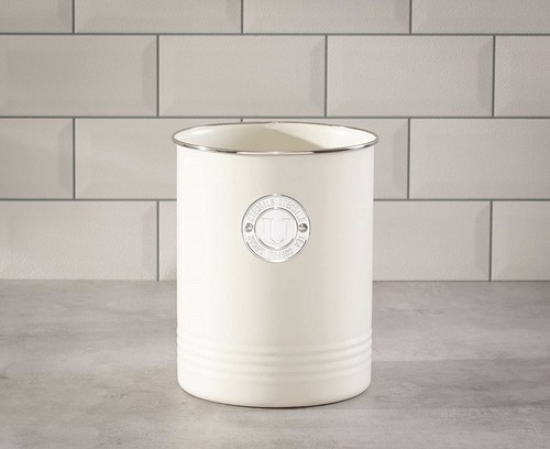 Metal Storage Tins Bread Bin Pasta Biscuit Tea Coffee Sugar Canister Bamboo Lid - Picture 28 of 30