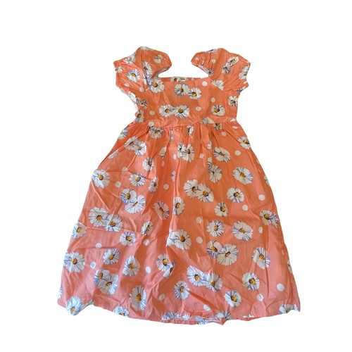 NWT Kidpik Peach Flower Floral Kids Party Sun Dress Size 10 Medium NEW with Tags