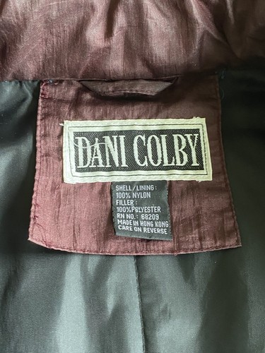 Vintage 80s Dani Colby Quilt Color Block Nylon Jacket Ski Peacoat - Bild 2 von 10