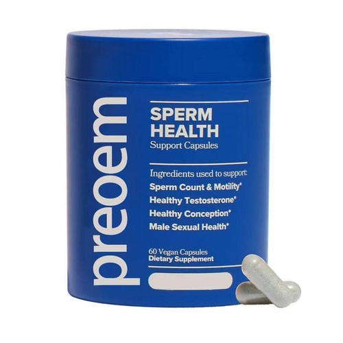 Preoem Male Sperm Health Capsule Support Sperm Count and Motility 60PCS