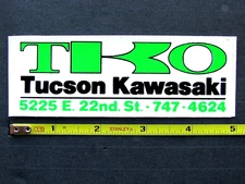 "TKO Tucson Kawasaki" Vintage Original Motocross Racing Sticker ** AMA Moto-X