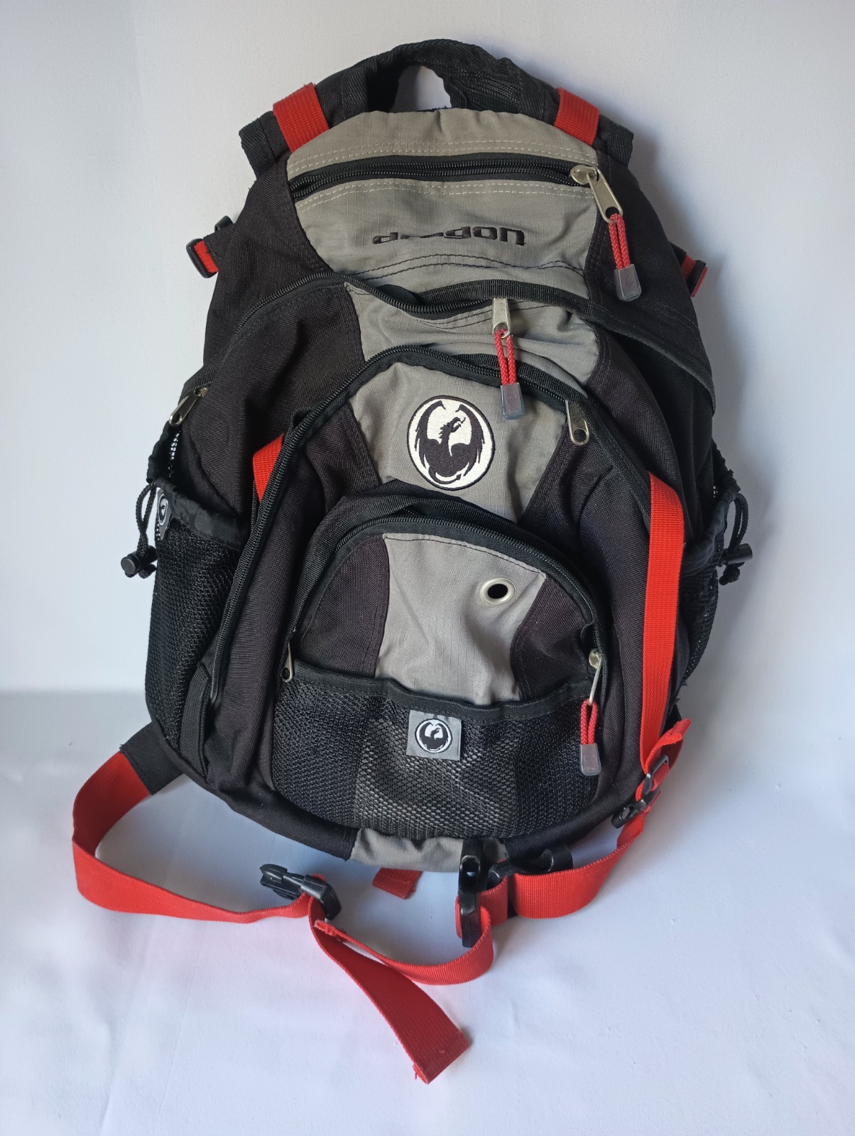 Dragon Backpack Black Red Multiple Pockets Organi… - image 1