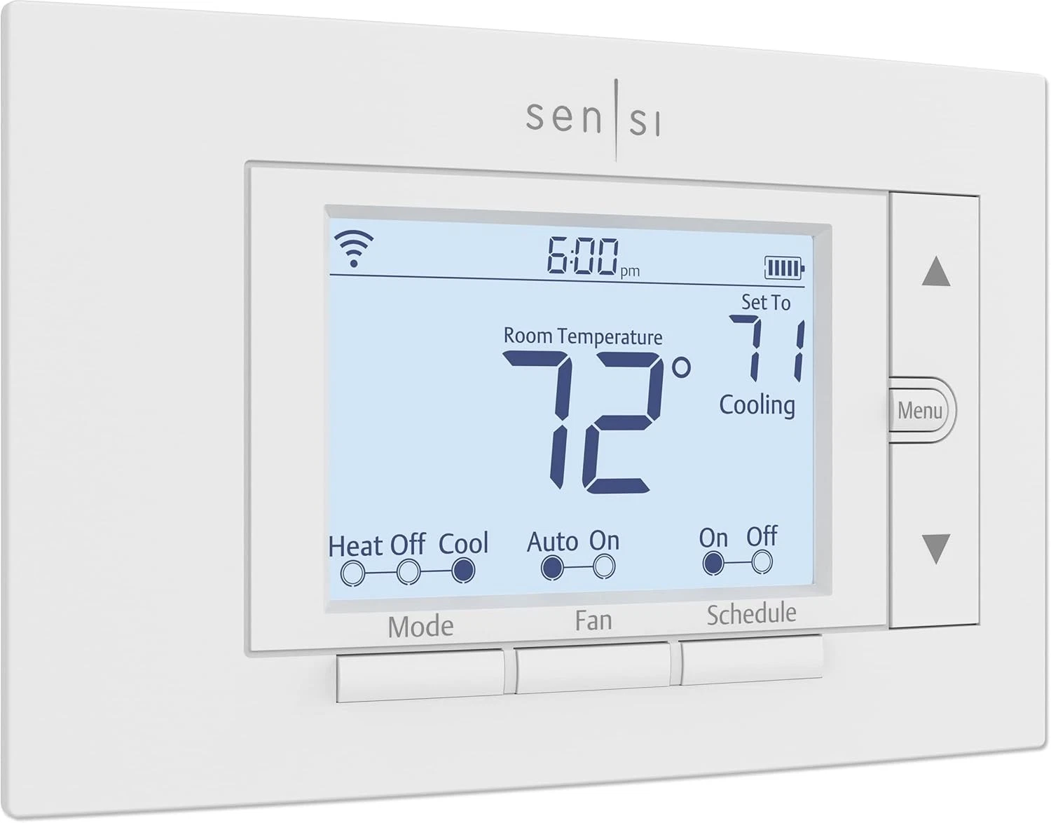Sensi Smart Thermostat, 100 Years Of Expertise, Wi-Fi, Data Privacy, White