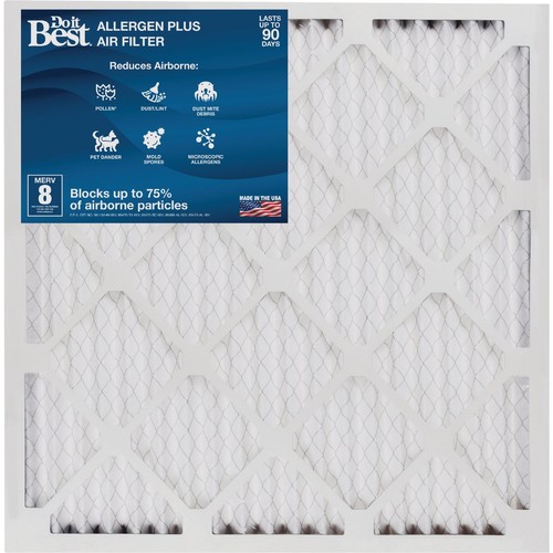 Do it Best 24 In. x 24 In. x 1 In. MERV 8 Furnace Filter Pack of 12 SIM Supply,