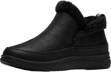 Clarks Women’s Breeze Park Cloudsteppers Ankle Boots, Black Textile, 9 Wide 