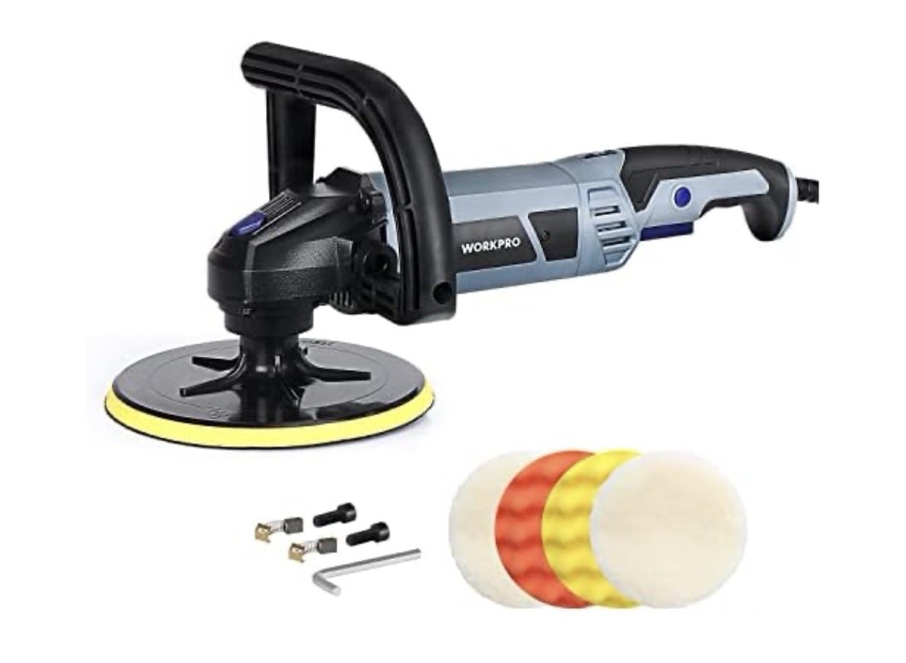 WORKPRO Buffer Polisher 7-inch W125044A  with 4 Buffing and Polishing Pad NIB