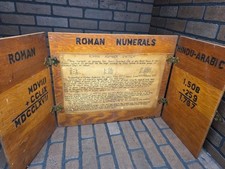 Vintage Folk Art Roman Numerals Learning Board