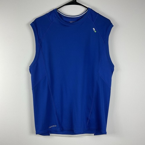 Polo Ralph Lauren RLX ärmelloses Hemd Größe L blau