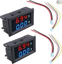 2pcs 0.28 Digital Voltmeter Ammeter Dc 100v 10a Amp Voltage Current Meter Teste