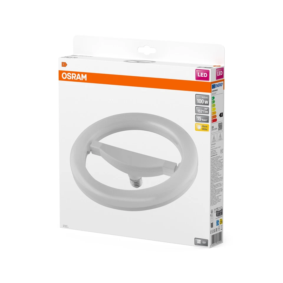 OSRAM CircoLux LED Röhre für E27 Sockel, nicht dimmbar, 14.5 Watt, Warmweiß - Bild 2 von 3