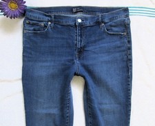 GAP JEANS Womens Size 16 33 Blue Mid Rise Cuffed Girlfriend Denim