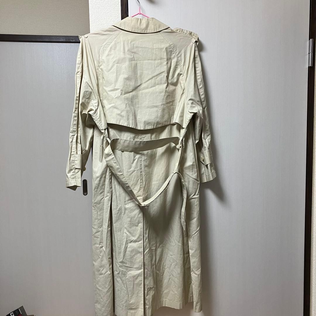 Burberrys Trench Coat Cotton With Buttons Size L For Women thumbnail 23