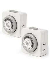 BLACK+DECKER Indoor Light Programmable Outlet Timers Analog Timer Outlet 2-Pack