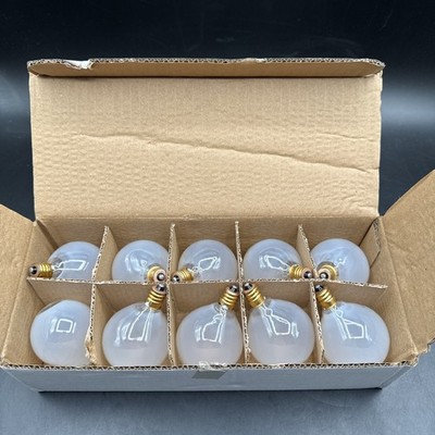 Small Globe G16.5 Round Bulb 25W E12 Candelabra Base - 10 Frosted 25 Watts