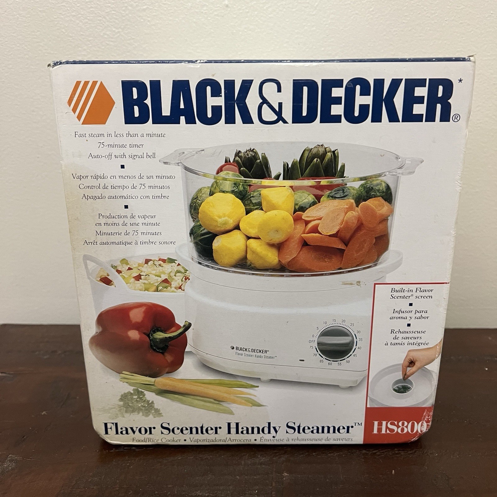 Black Decker HS800 Flavor Scenter Handy Steamer Rice Cooker 