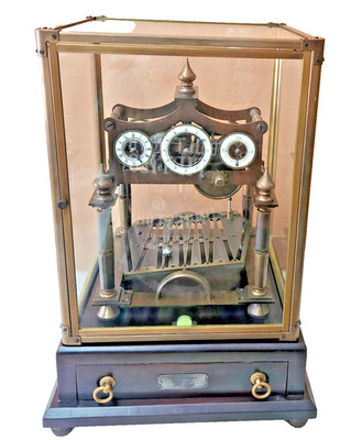 DEFECTIVE William Congreve Fusee Clock With Glass Dome Having Front Door G3D