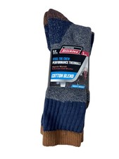 Dickies Steel Toe Crew Thermal Socks 3 Pair Cotton Blend Heavy weight Shoe 6-12