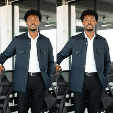 Dark Gray Men's Safari Jackets Four Pockets Outdoor Sport Wear Hunting Coats