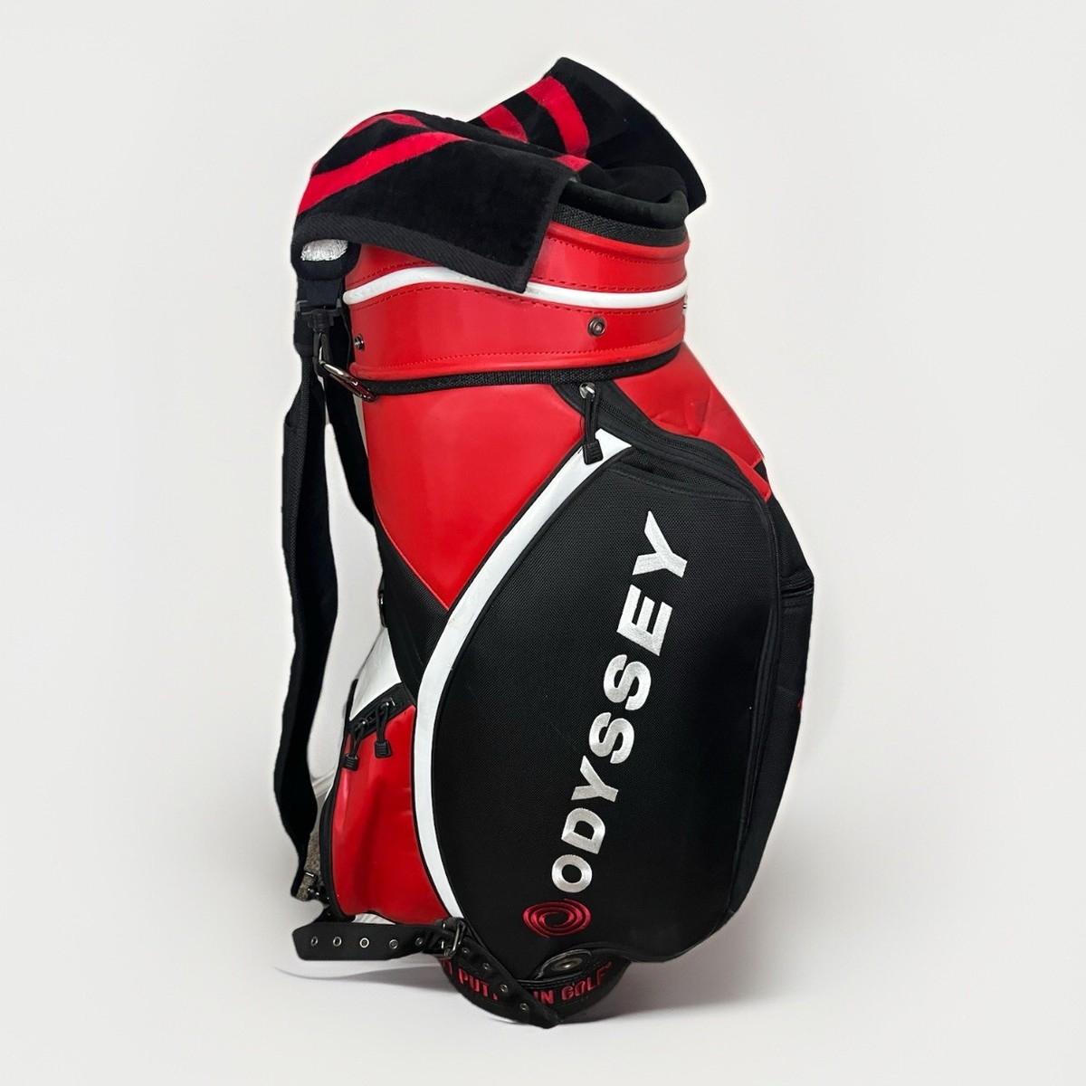 Callaway Odyssey キャディバッグ ブラック/レッド Rare Callaway / Odyssey Golf Black & Red Tour Staff Bag Vintage