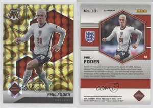 2021-22 Panini Mosaic FIFA Road to World Cup Reactive Gold Prizm Phil Foden #39