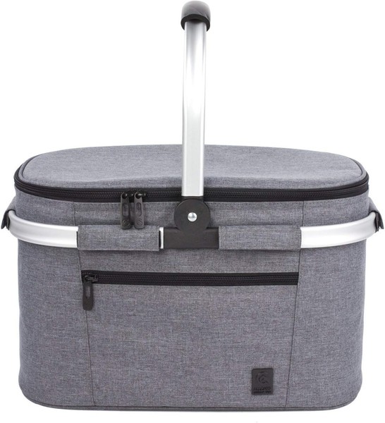 Allcamp 22L Einkaufskorb Isolierkorb KüHlkorb KüHltasche Picknickkorb (Grau)-image