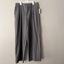 Women's High-Rise Pleat Front Straight Trousers - A New Day Size 10