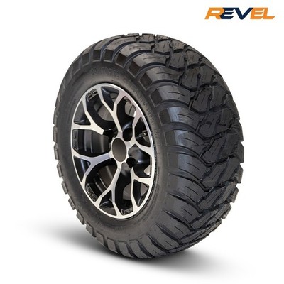 12'' Force Golf Cart Wheels on 23x10R12 Paramount MT Tires, Set of 4 Golf Cart