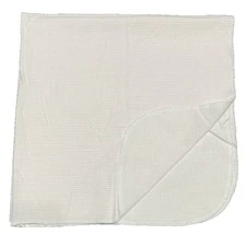 White Striped Baby Blanket Soft Cotton Receiving Flannel Wrap