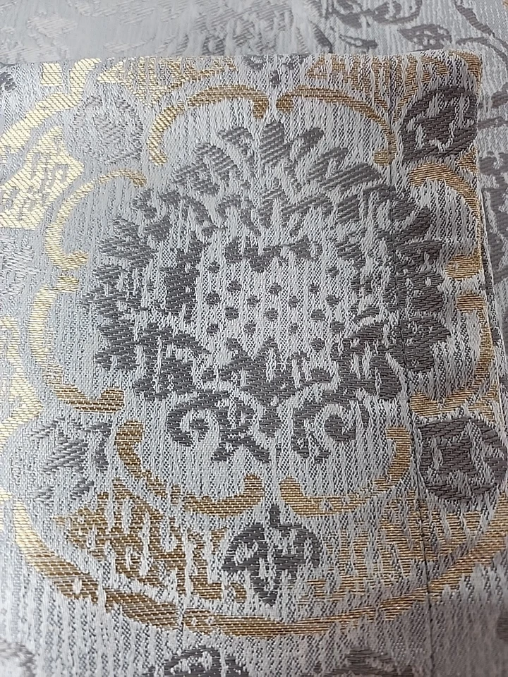 Waterford Fine Linens Damask Gray & Gold 21x21 Napkins Set Of 8 New - Image 3 of 4