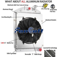 3-row Radiatorshroud Fan Fit 1941-1946 1942 Chevy Truck Pickup V8 Small Block