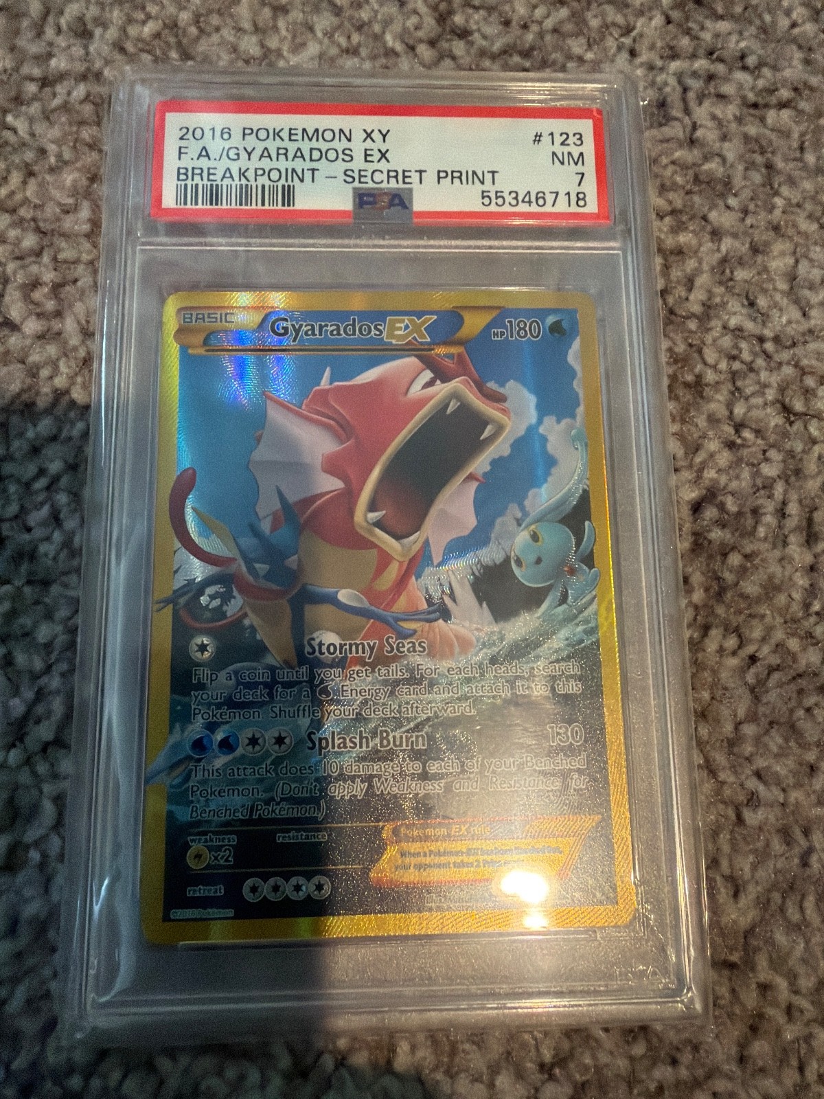 PSA 7 Gyarados EX (Secret) 123/122 Breakpoint Holo