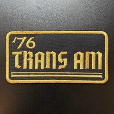 1976 Pontiac Trans Am Patch 76 Iron On Sew On Embroidered Black Gold