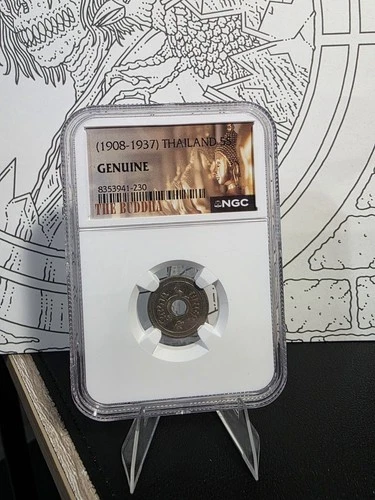 (1908-1937) Thailand 5S NGC Genuine The Buddha label 