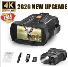 4K Night Vision Goggles 4.5" Screen Digital NV Device 5000mAh Rechargeable Adult