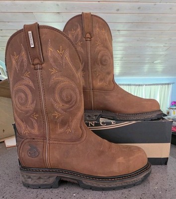Georgia Boot Carbo-Tec LT Men's 10.5 Waterproof Composite Toe Work Boots Zip 