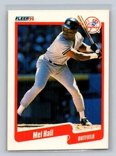 1990 Fleer #444 Mel Hall New York Yankees Baseball Card