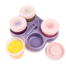 4Pack 4oz Baby Food Storage Containers w/ Airtight Lids for Daycare Travel Home