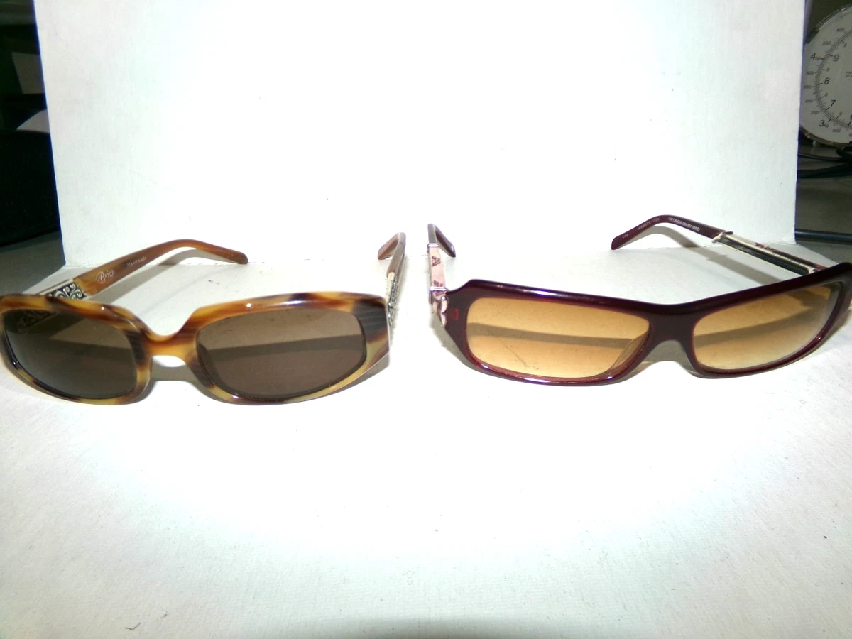 Brighton Tortoiseshell Brown Rectangle Sunglasses Ferrara Two Tone Tortoise Sunglasses - Brighton main image 4