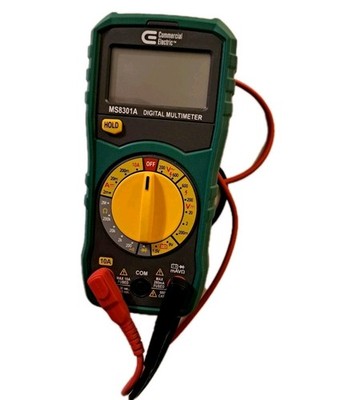 Commercial Electric MS8301A Digital Multimeter Manual Ranging LCD USA 126-bb33