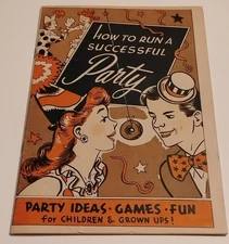 1945 How To Run A Successful Party Booklet Phamphlet Halloween And More