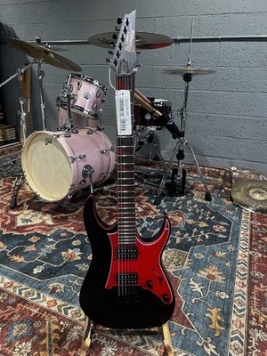 Ibanez GRG131DX-BKF Gio with Purpleheart Fretboard - Black Flat