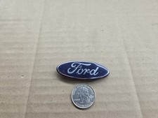 Ford Oem Blue Chrome 2.25 Horn Button Pad Steering Wheel Emblem Badge Name