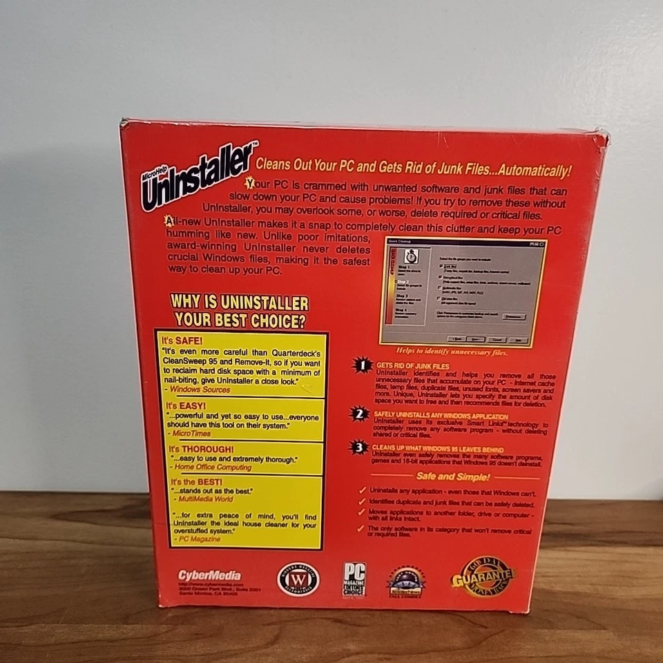 Microhelp Uninstaller Windows 95 And NT CD Rom Version CyberMedia - Image 2 of 4