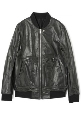 Rick Owens Leder BAUHAUS Flugjacke Schwarz RU01E5771 LTP 09 141282766