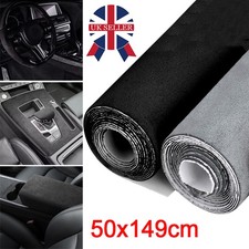 Premium Suede Fabric Sticker 0.8mm 4-Way Stretch Peel & Stick Car Interior DIY