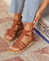 Linzi gladiator sandals Brown size 5/38 UK very comfortable soft top quality NEW