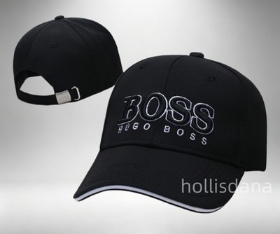 Hugo Boss Hugo Boss Men Black & White Embroidered Logo Adjustable Casual Hat Cap
