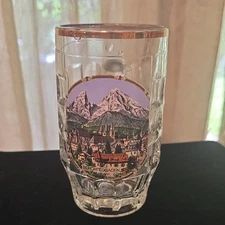 Beer mug featuring Berchtesgaden, Germany, with the Watzmann mountain