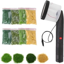 Mini Flockingset Gras Applikator Bastelset DIY Modell Bau Kunststoff